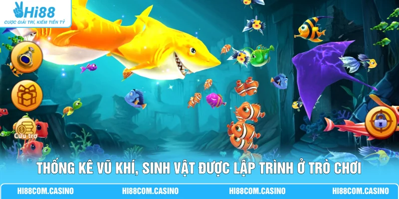 Thám Hiểm Long Cung - Săn Boss 50.000 Xu Qua 5 Vùng Biển 2 Thống kê vũ khí, sinh vật được lập trình ở trò chơi
